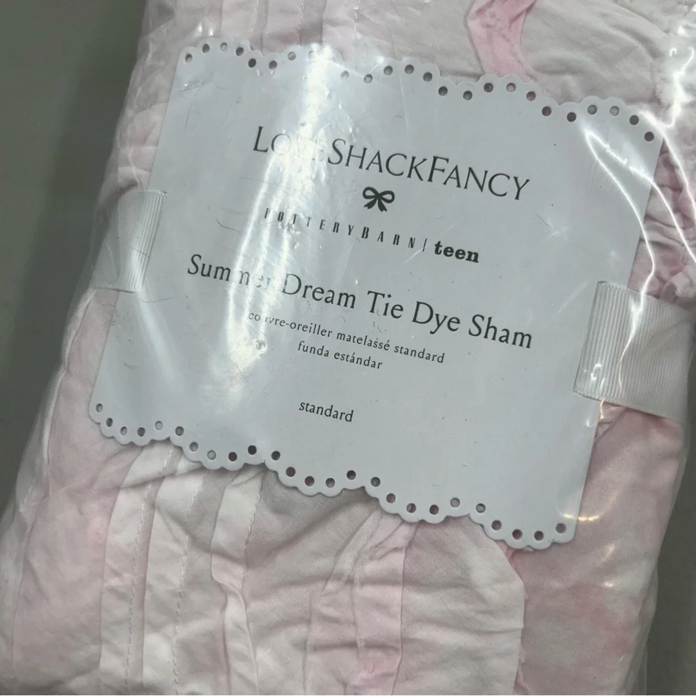 LoveShackFancy Pottery Barn Summer Dream Tie Dye Standard Pillow Sham Cover NWT